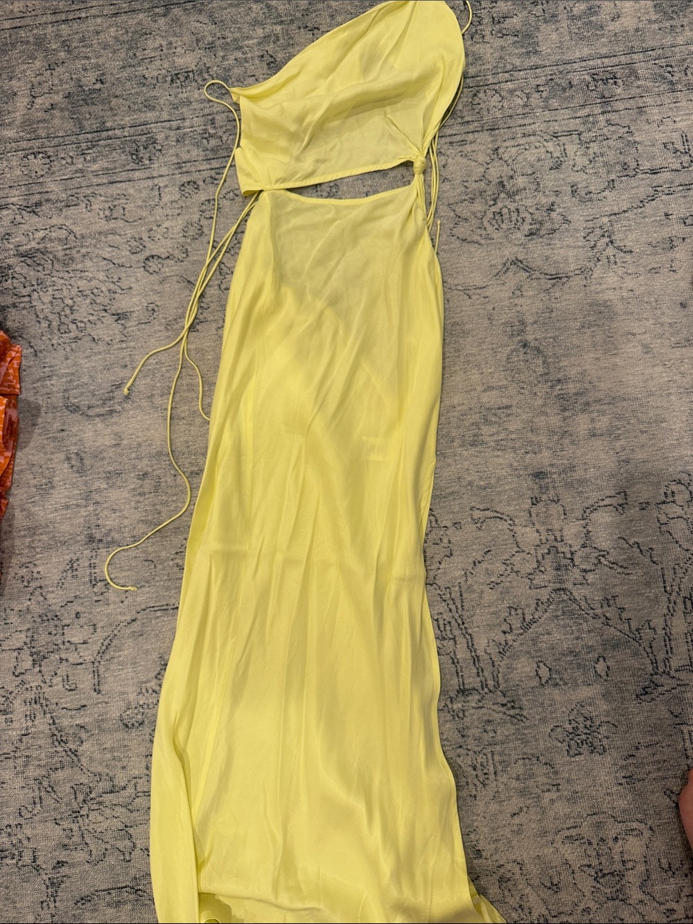 Yellow Cutout Slip Dress - Unbranded